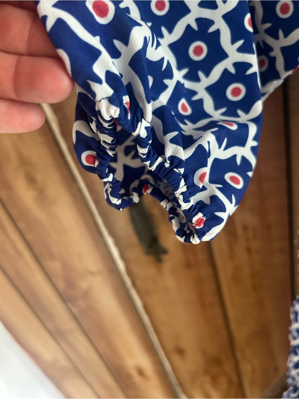 Gorgeous Navy & Coral Geometric Print, Miduo Butterfly-Sleeve, Maxi Dress, NWT S - Picture 6 of 9